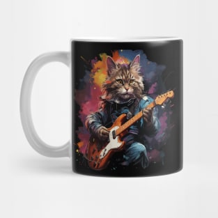 American Shorthair Playing Guitar Mug